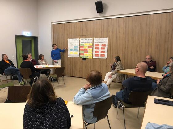 Vorstand und Fraktion bei der Themenbearbeitung